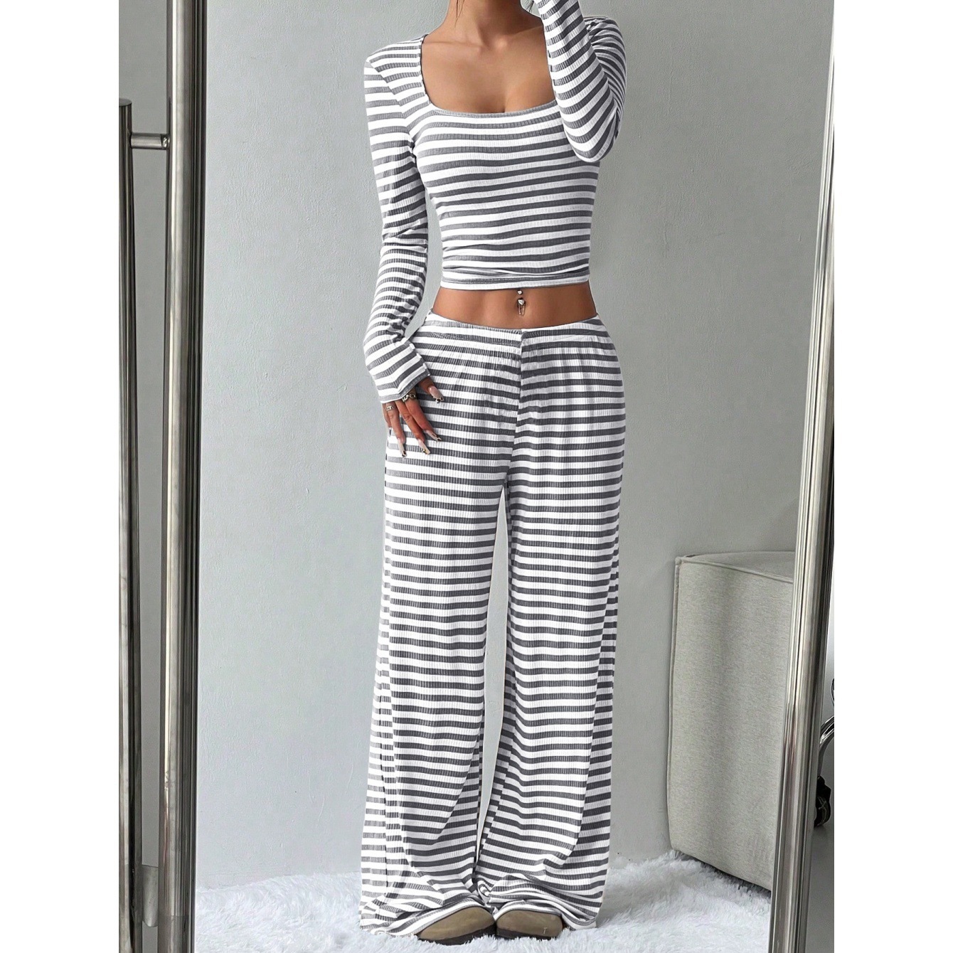 High-Waisted Slimming Pants