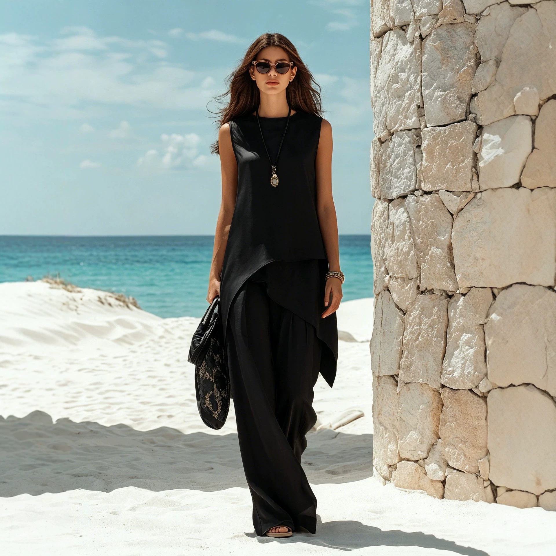 Womens Sleeveless Casual Pants
