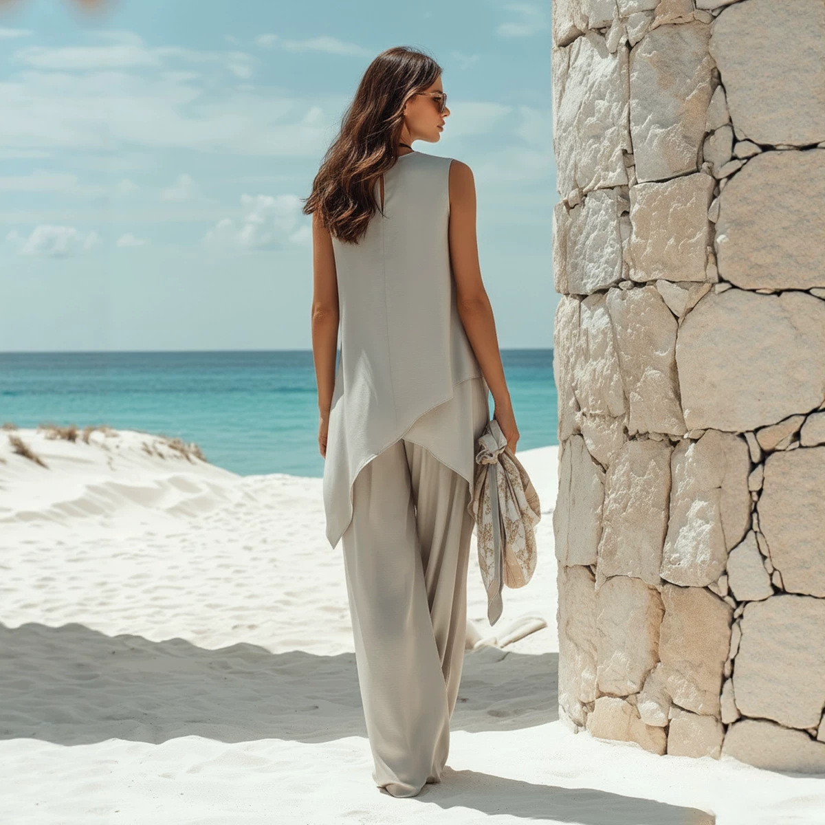 Womens Sleeveless Casual Pants