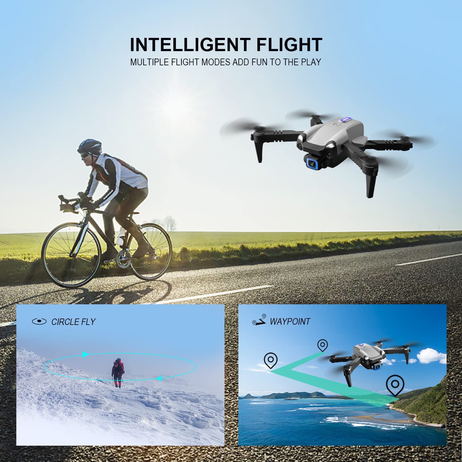 V20 RC Drone WIFI FPV 6K HD Dual Camera Quadcopter