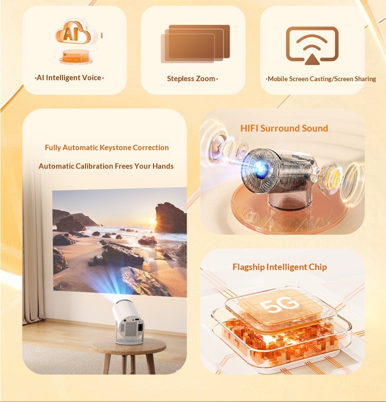 Projector Mini Smart Home HY300