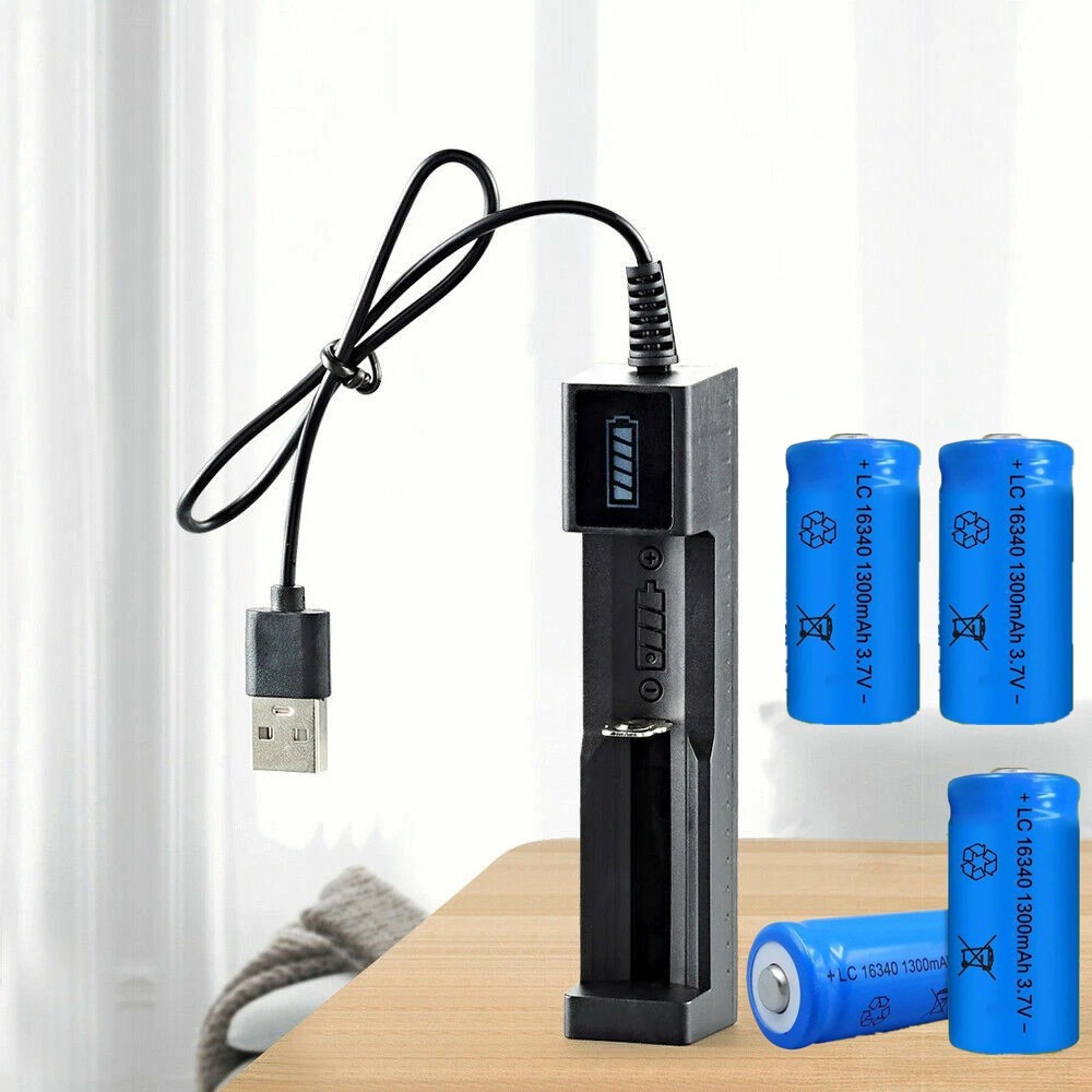 Rechargeable 16340 Battery Charger