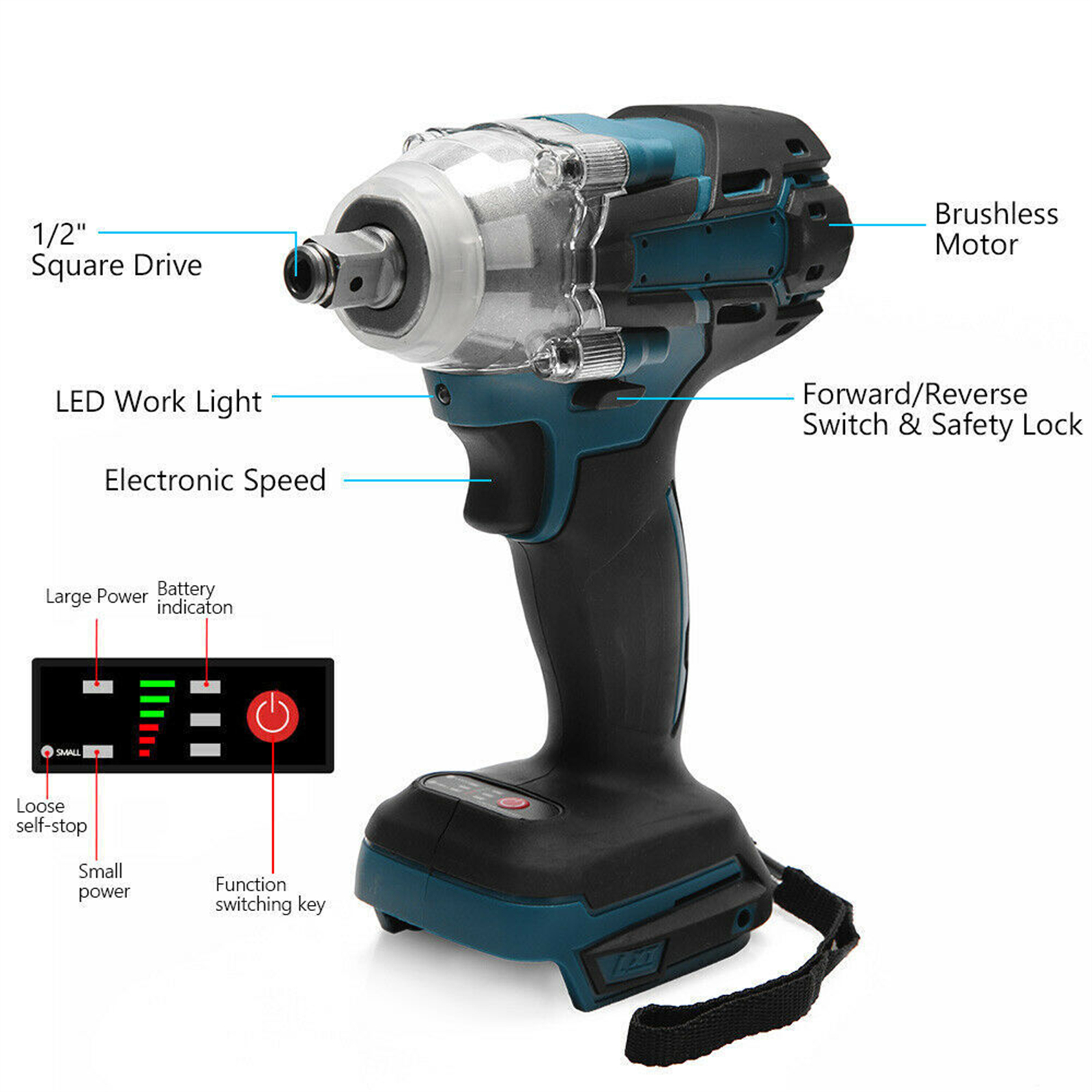 Cordless Impact Wrench Driver