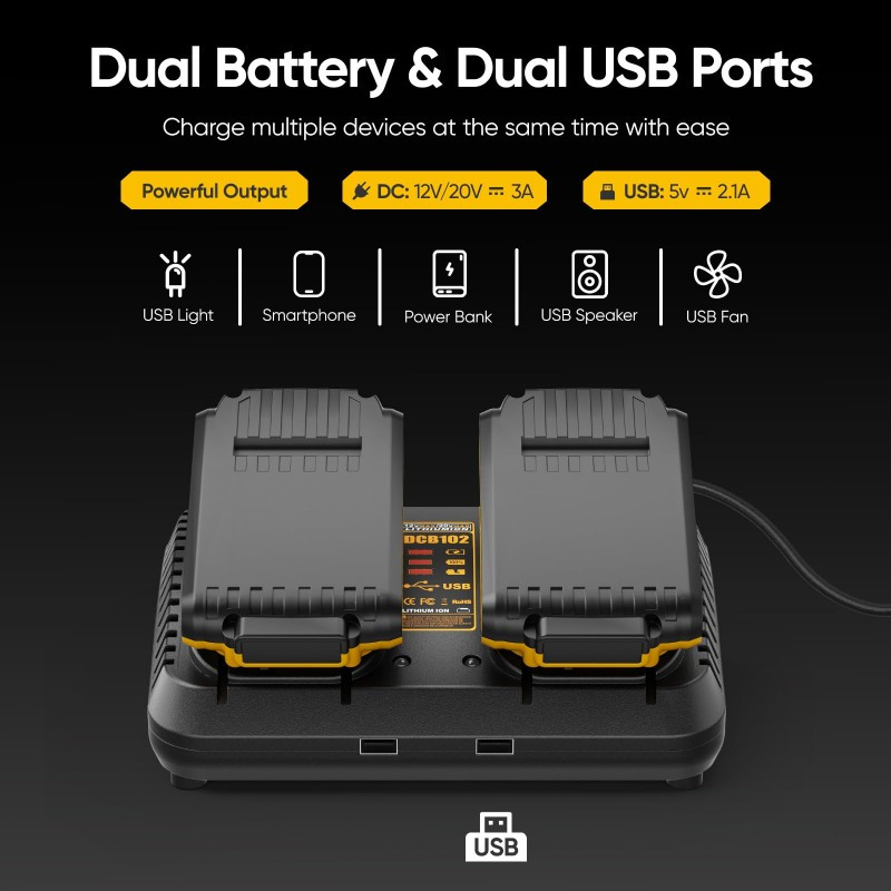 Charger Dual-port Fast 2-in-1