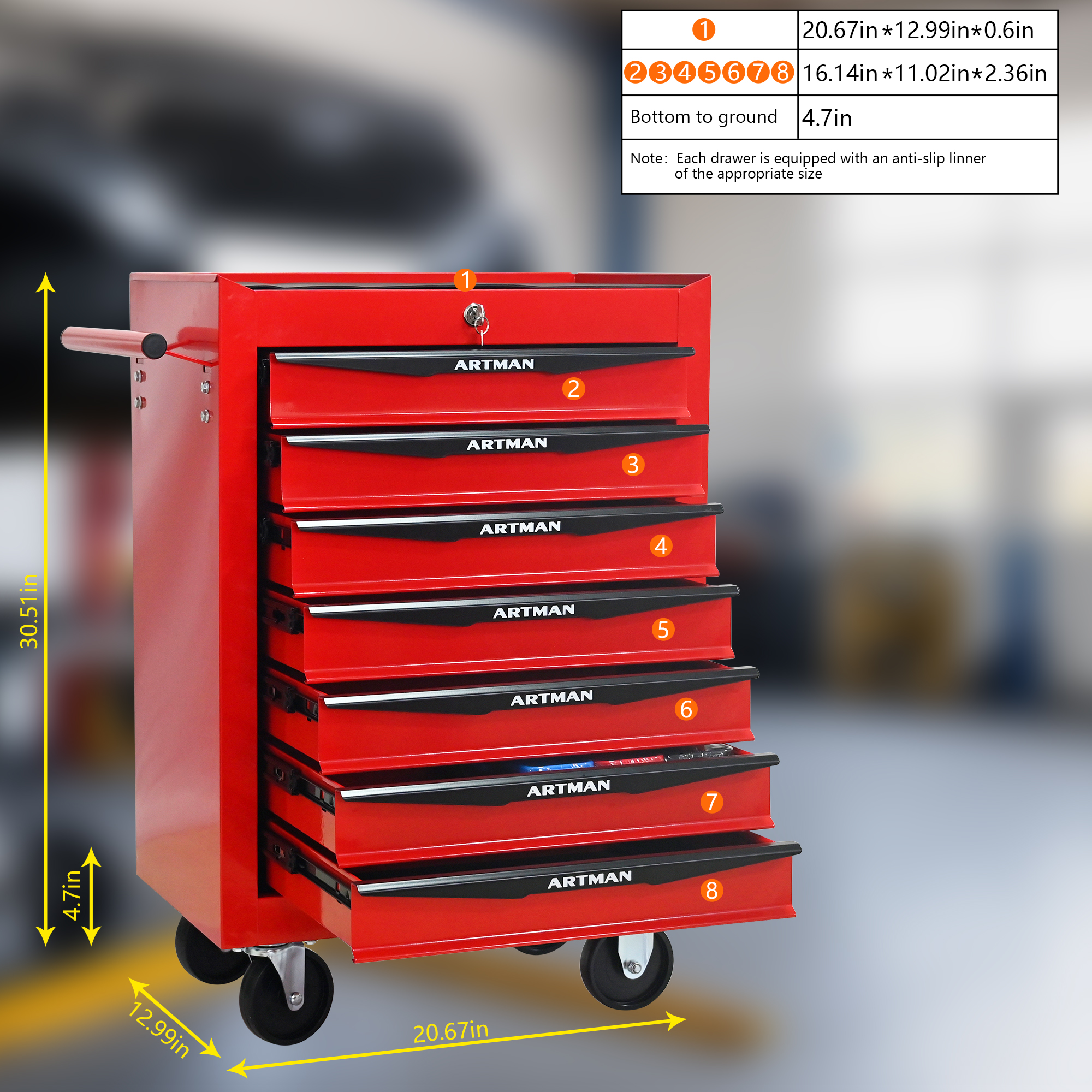Rolling Metal Tool Chest