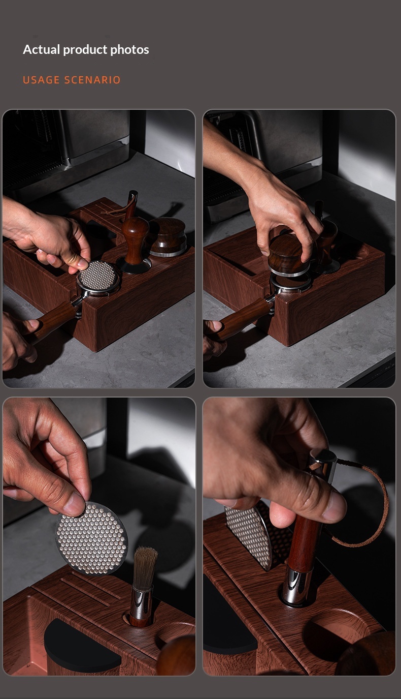 ABS Wood-grain Tamper Multifunctional Tamper Storage Box