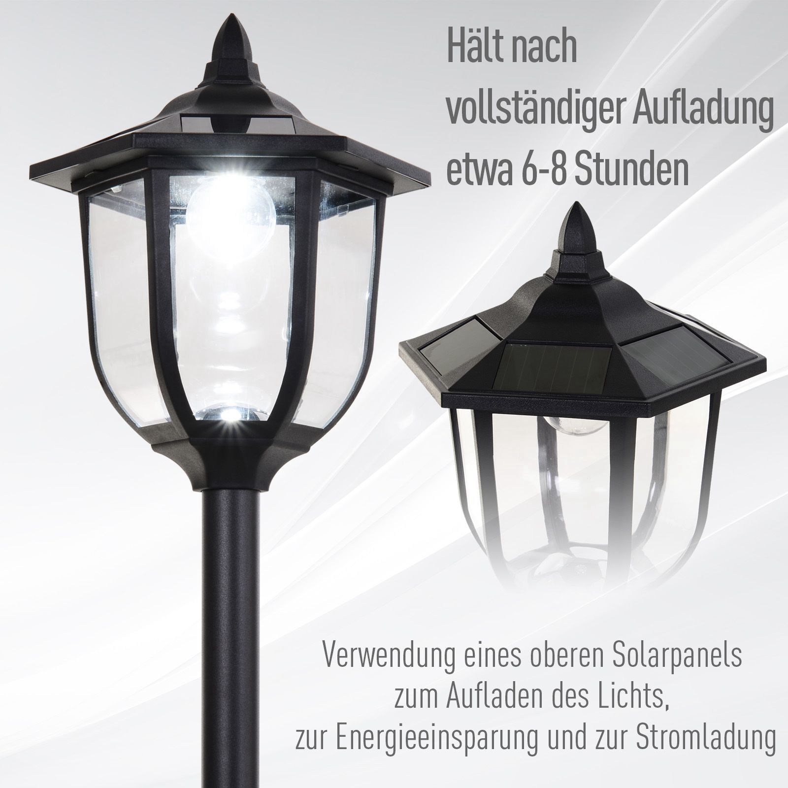 Solar LED Gartenlaterne 177 Cm