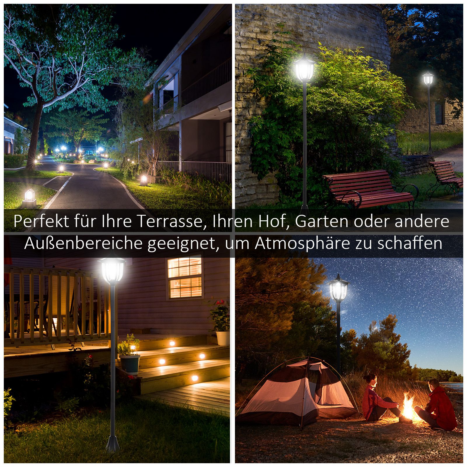 Solar LED Gartenlaterne 177 Cm