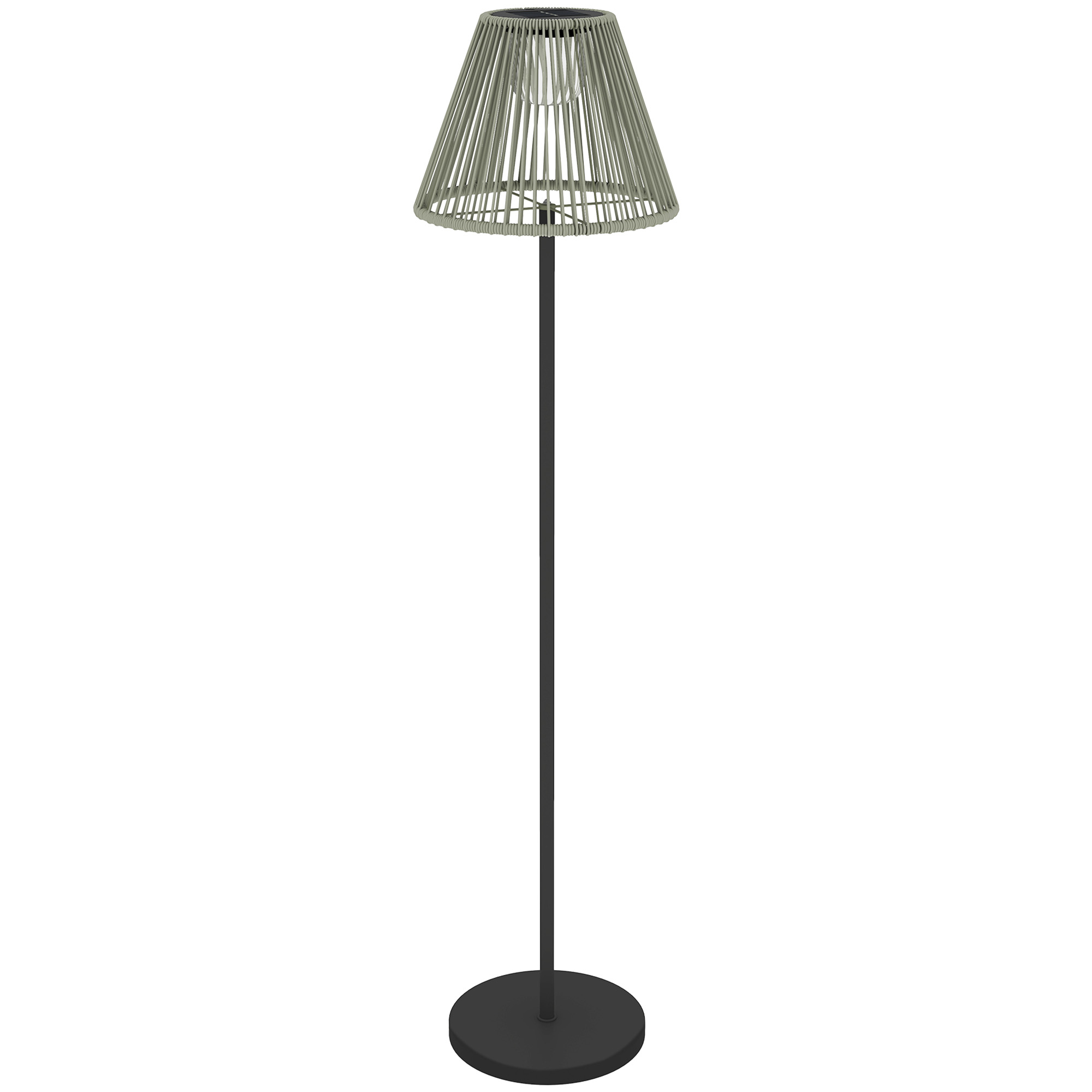 Solar Stehlampe Rattan Lamp