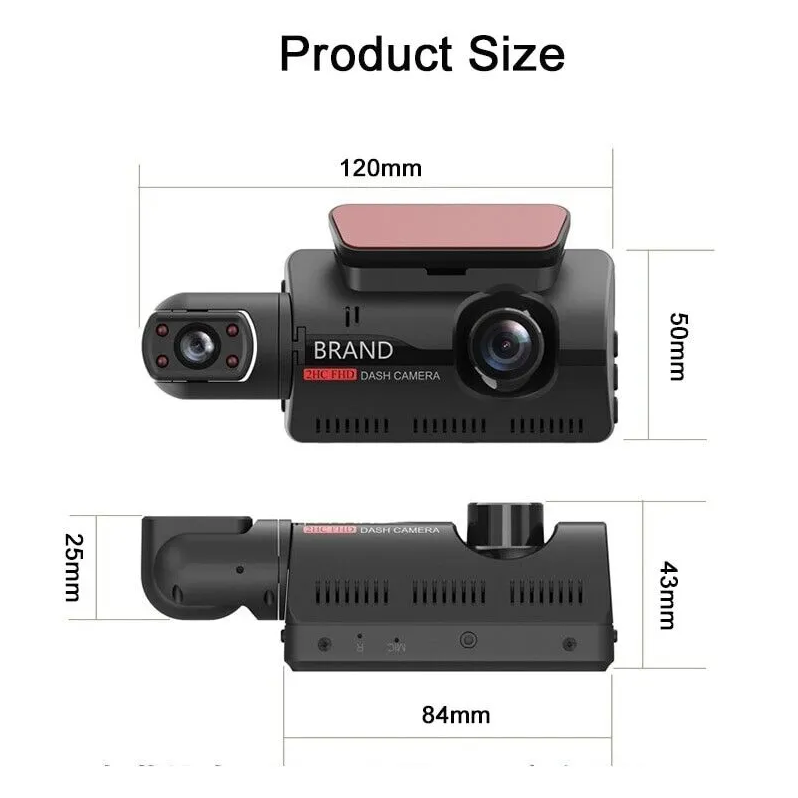 Dual Lens Car DVR Dash Cam