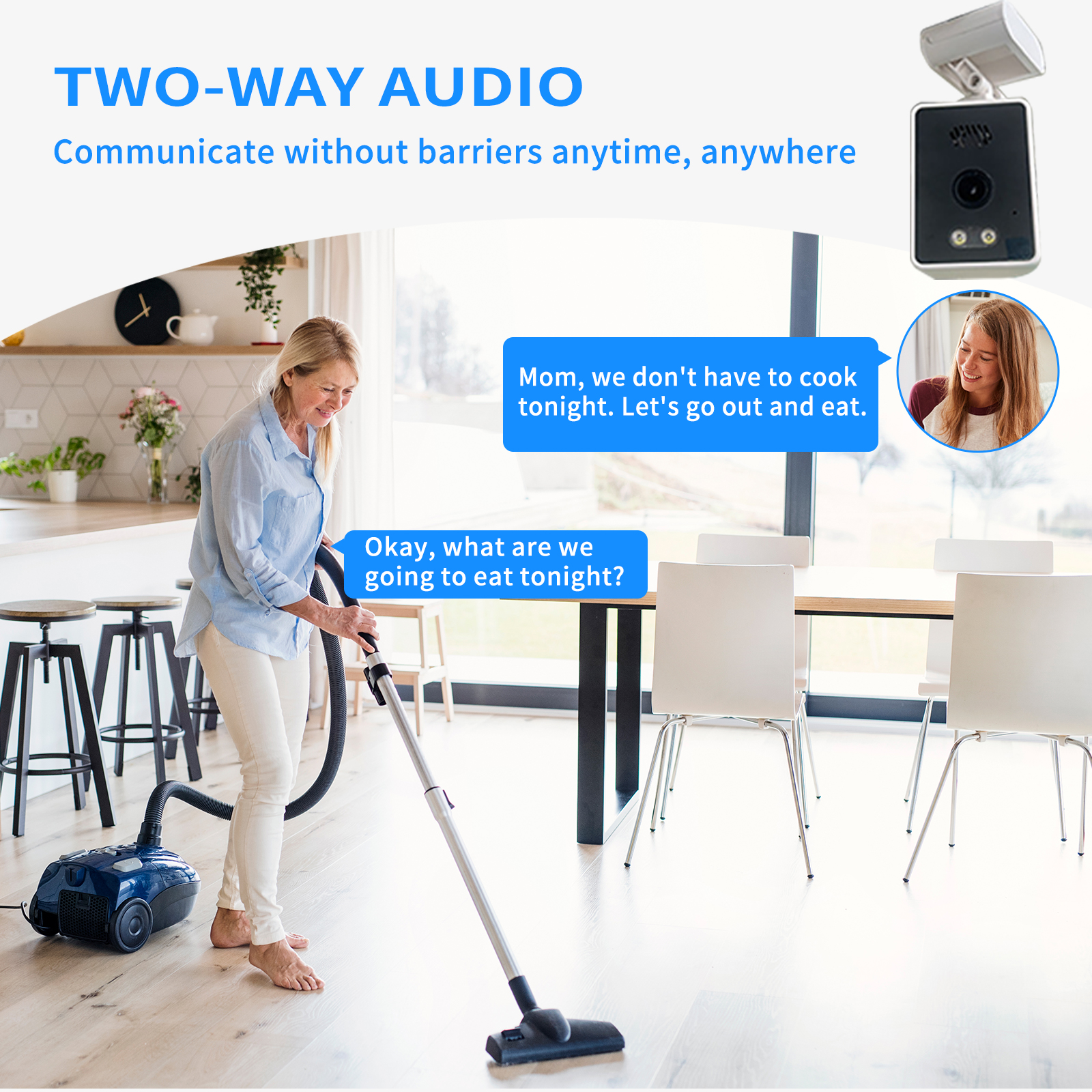 Window Security Camera with HD Night Vision