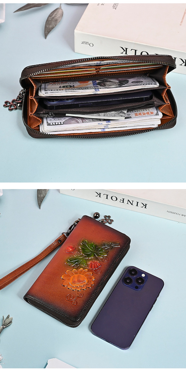 Long Wallet Clutch Purse