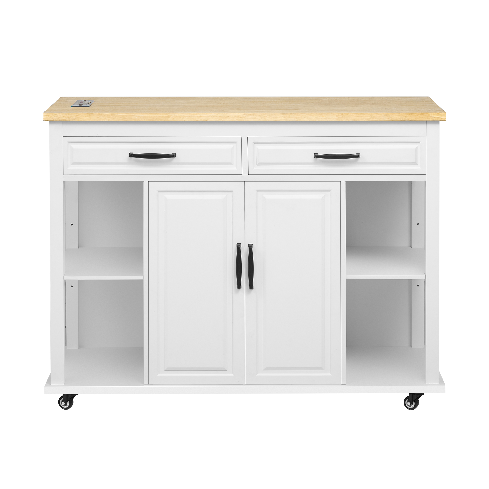 K&K Kitchen Island With Storage