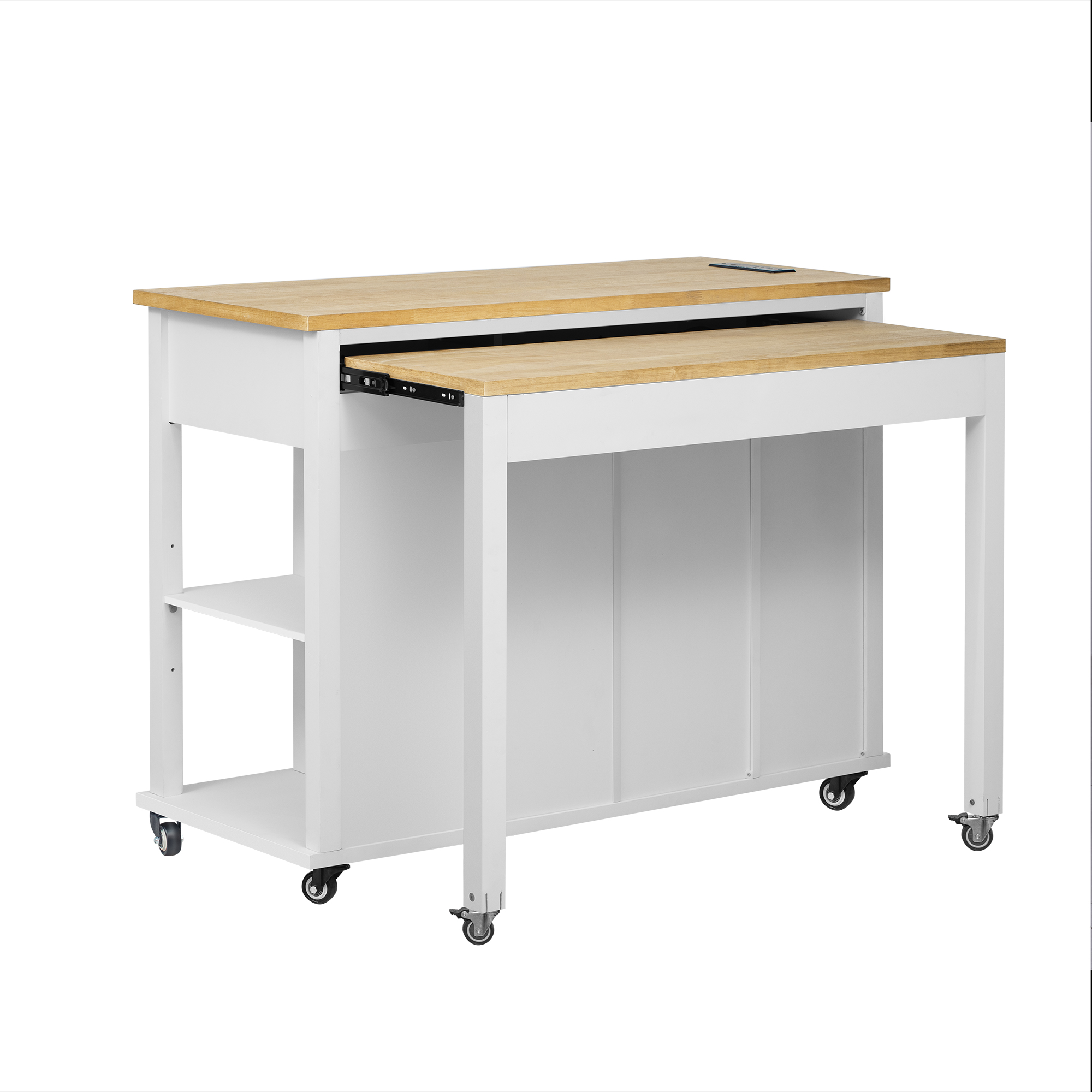K&K Kitchen Island With Storage