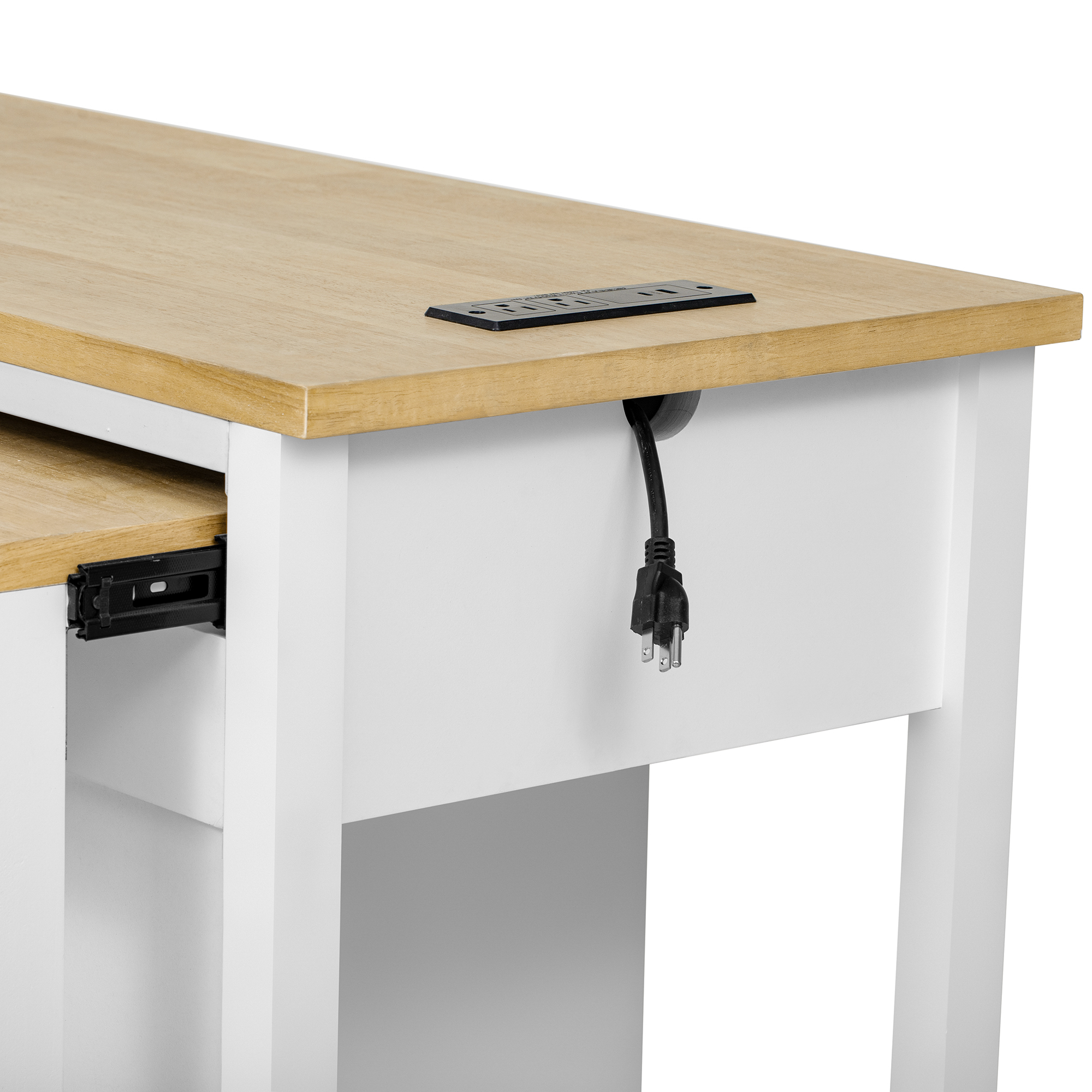 K&K Kitchen Island With Storage