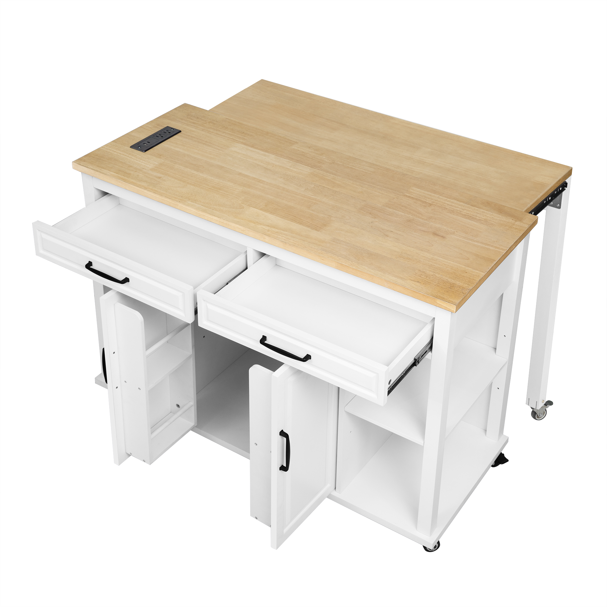 K&K Kitchen Island With Storage