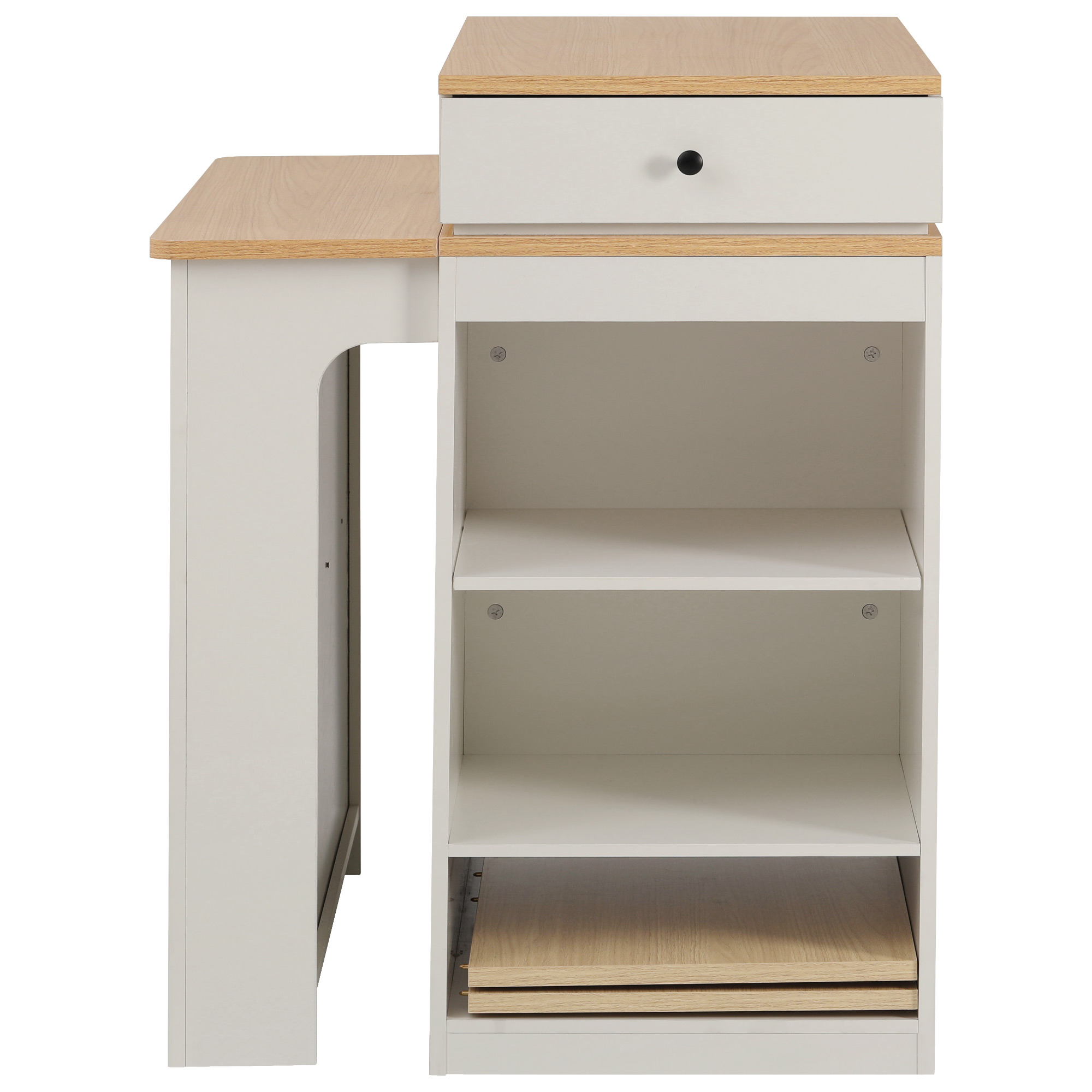 K&K Kitchen Island Extendable Table