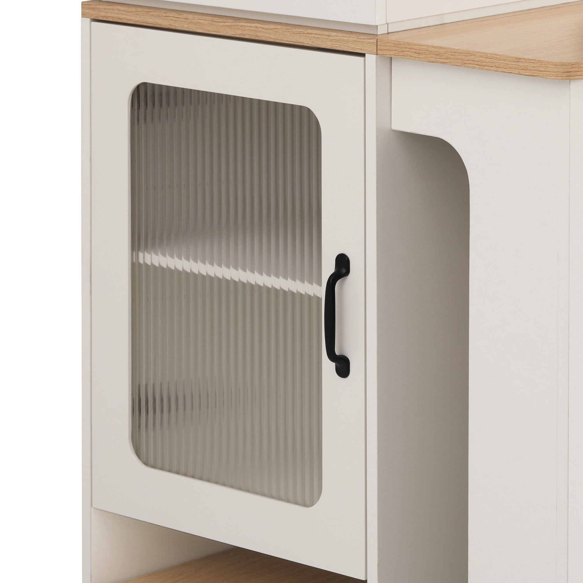 K&K Kitchen Island Extendable Table