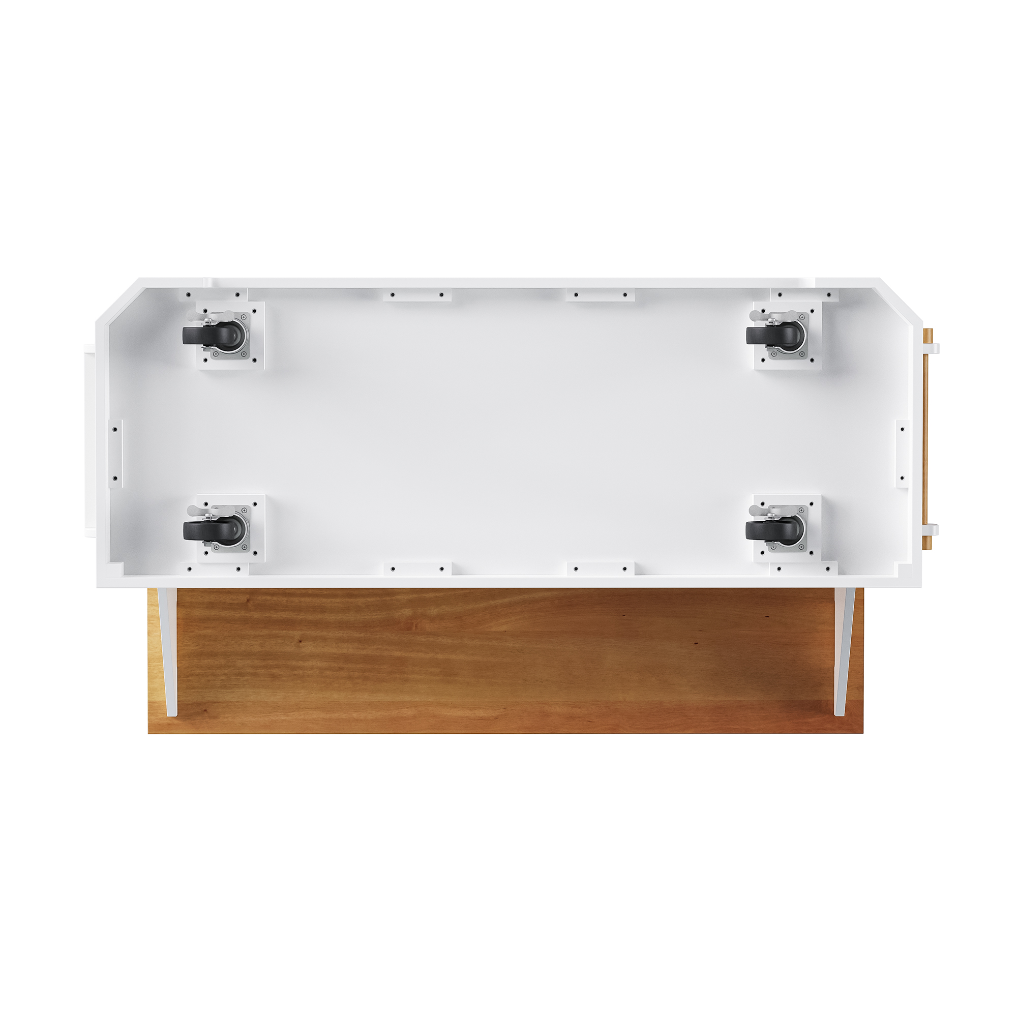 K&K Kitchen Island Rubber Wood Veneer