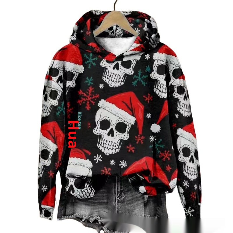 Halloween Printed Hooded Sweatshirt