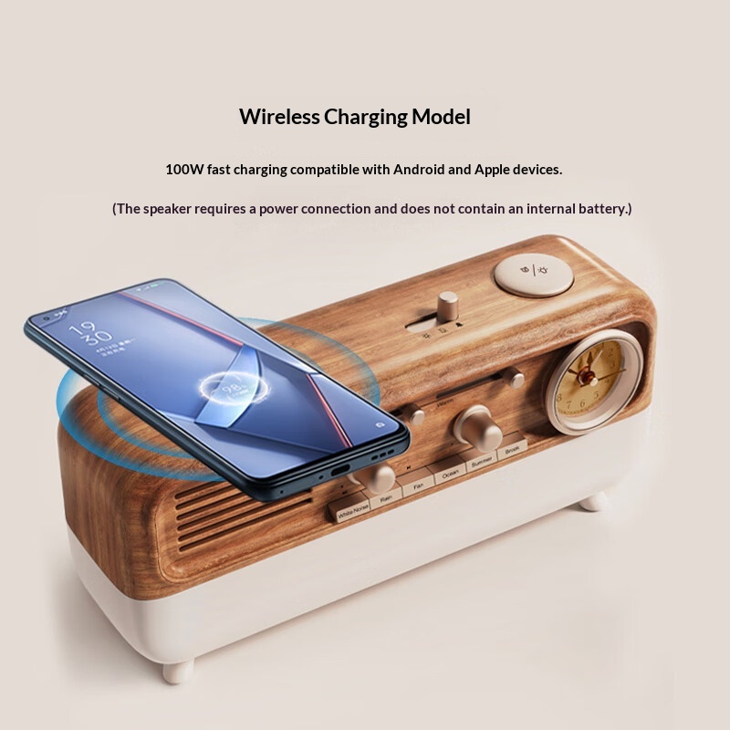 Portable Alarm Clock Speaker Retro Ambience
