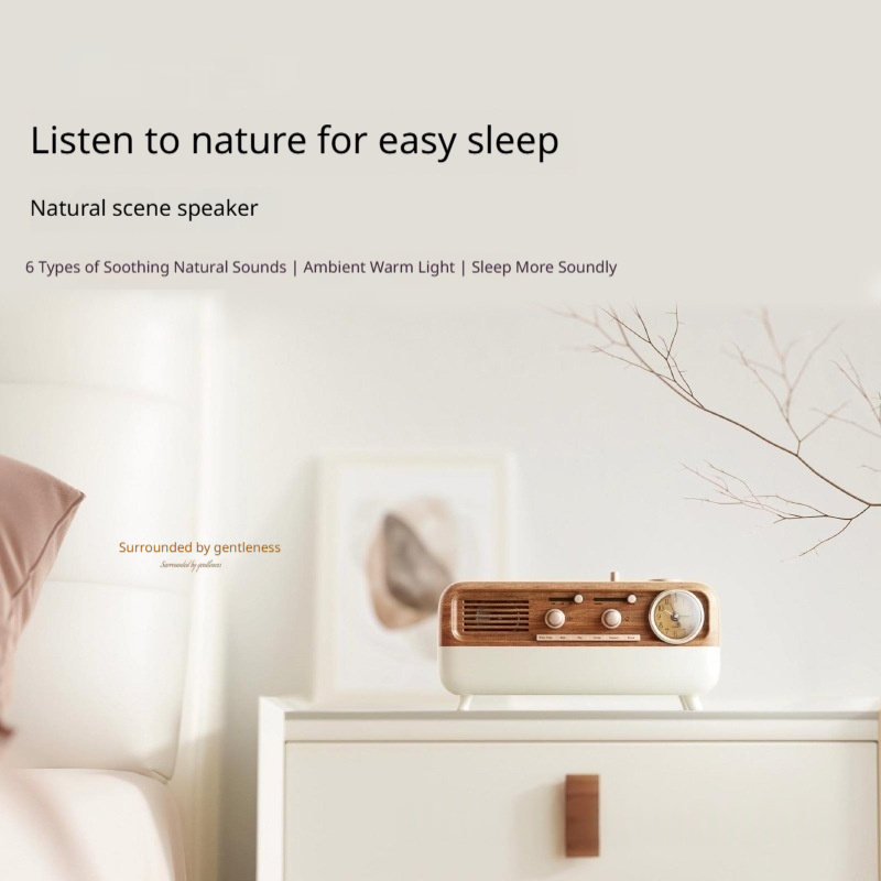 Portable Alarm Clock Speaker Retro Ambience