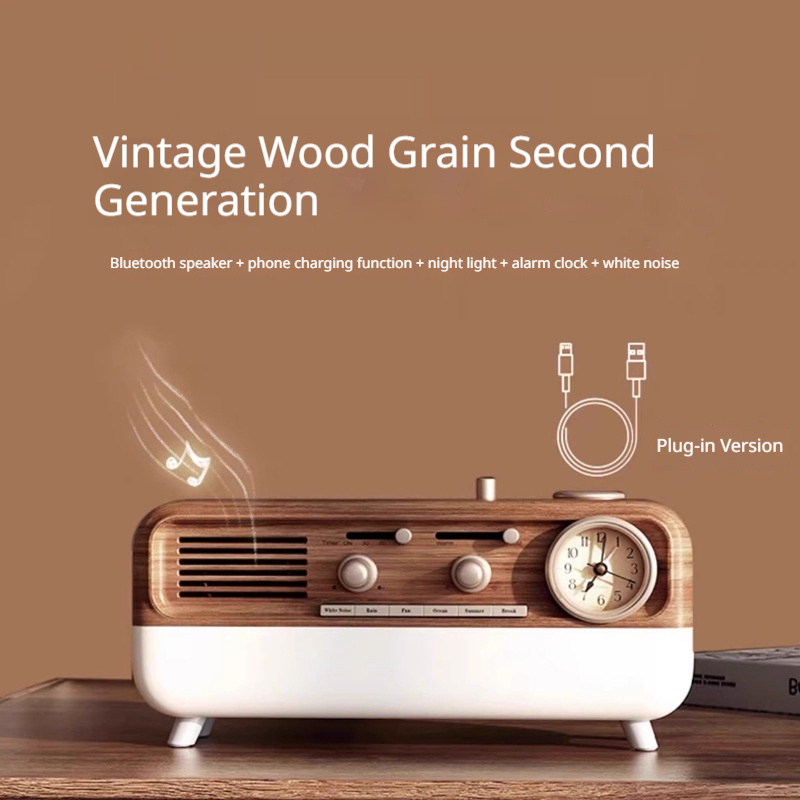 Portable Alarm Clock Speaker Retro Ambience