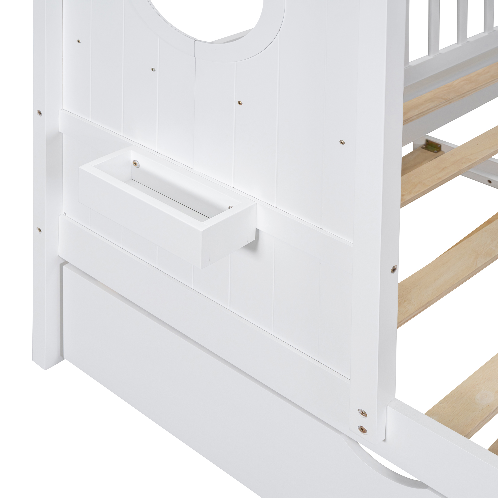 Wooden House Bed, Full Size, With Trundle