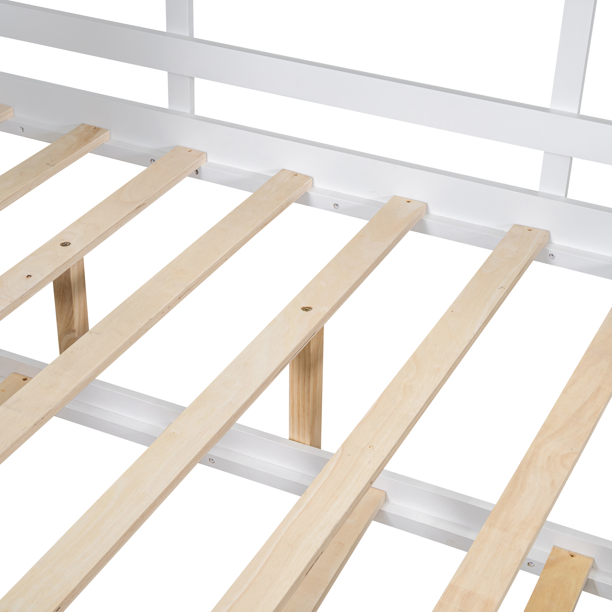 Wooden House Bed, Full Size, With Trundle