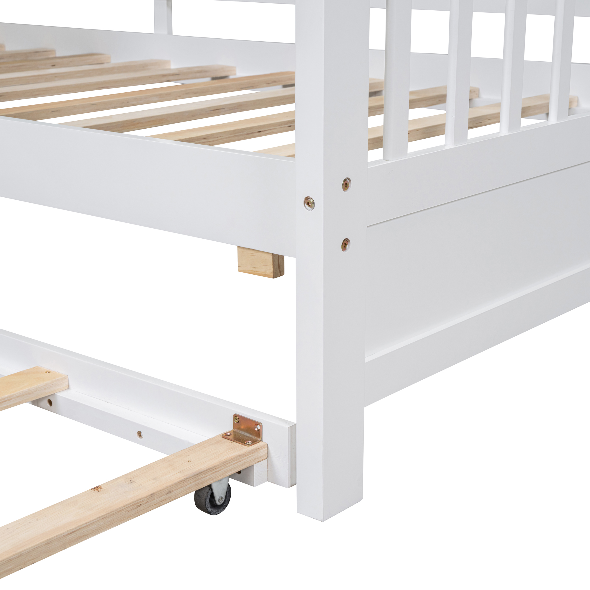 Wooden House Bed, Full Size, With Trundle