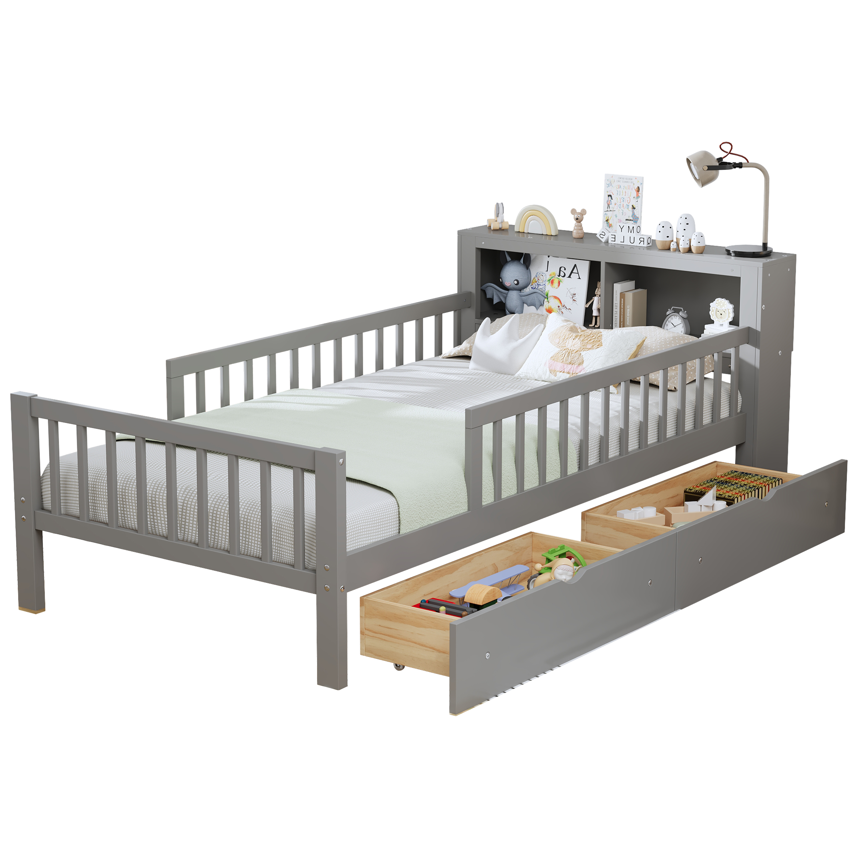Twin Size Bed Storage Headboard