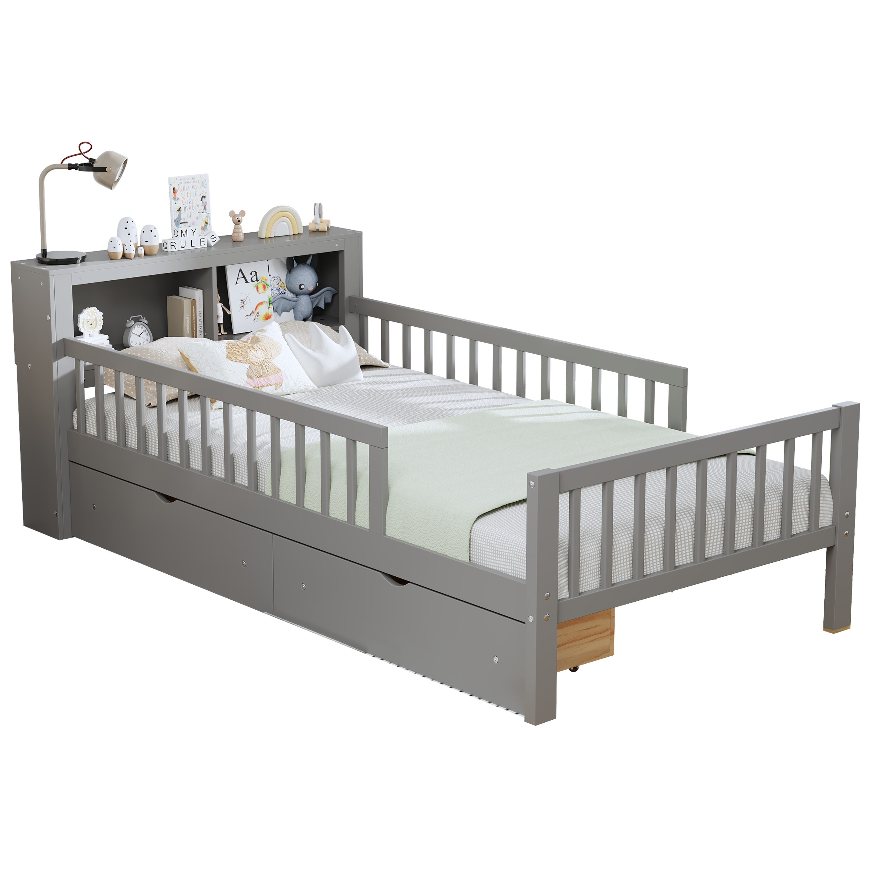 Twin Size Bed Storage Headboard