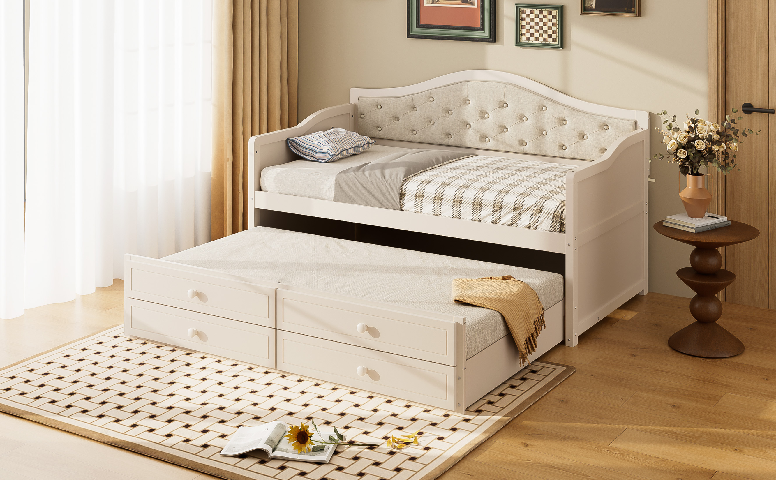 Twin Daybed With Trundle And Storage Drawers