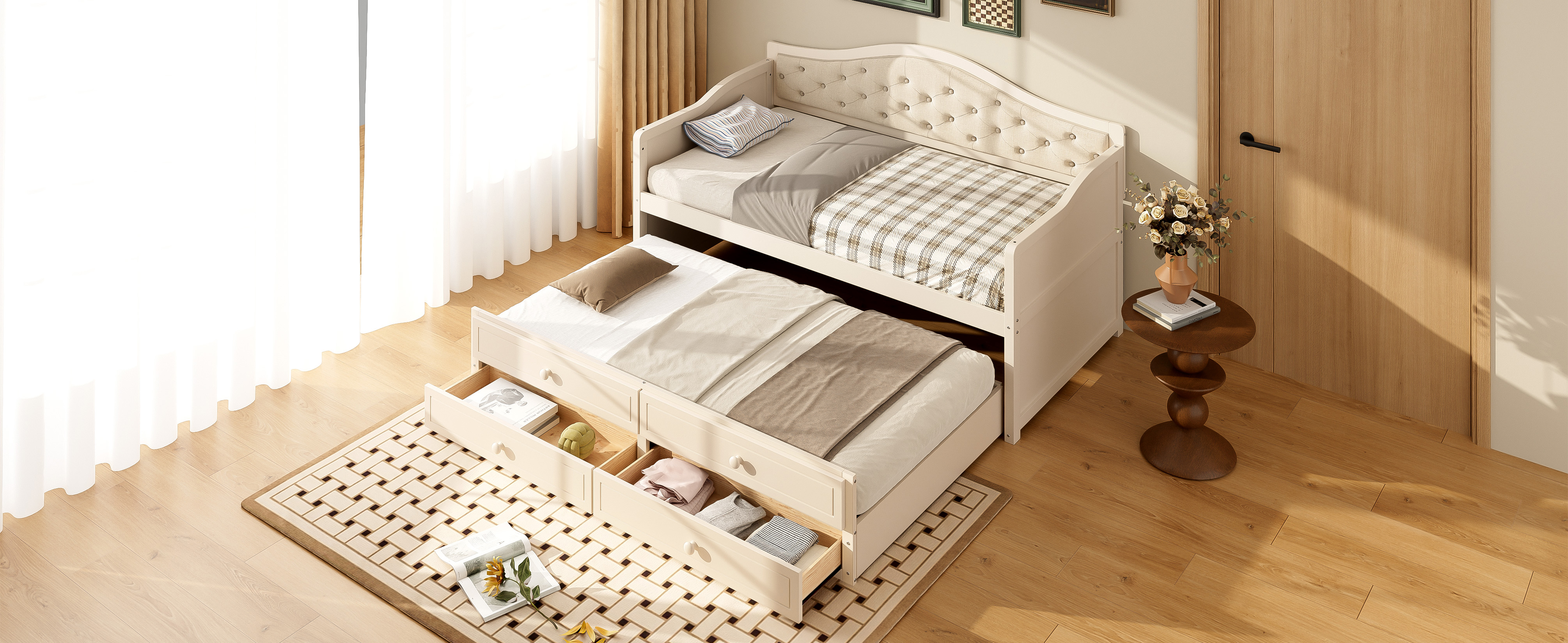 Twin Daybed With Trundle And Storage Drawers