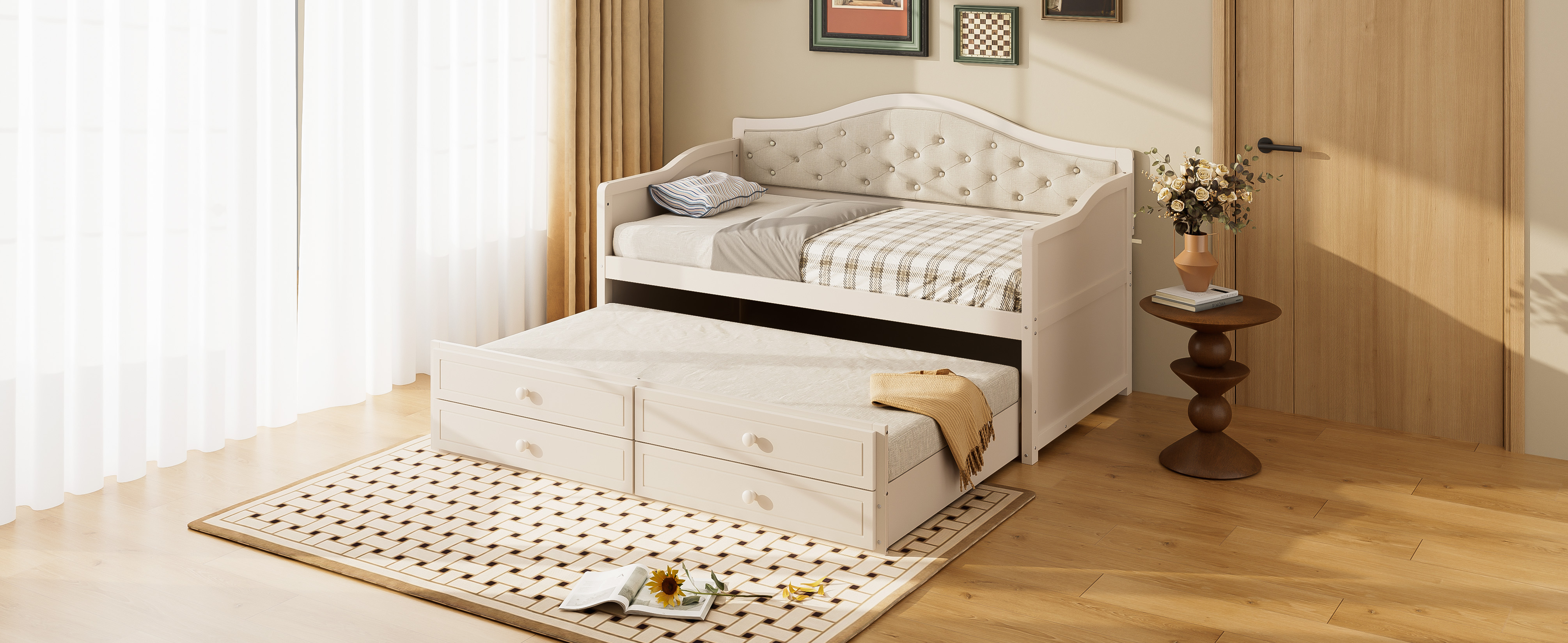 Twin Daybed With Trundle And Storage Drawers