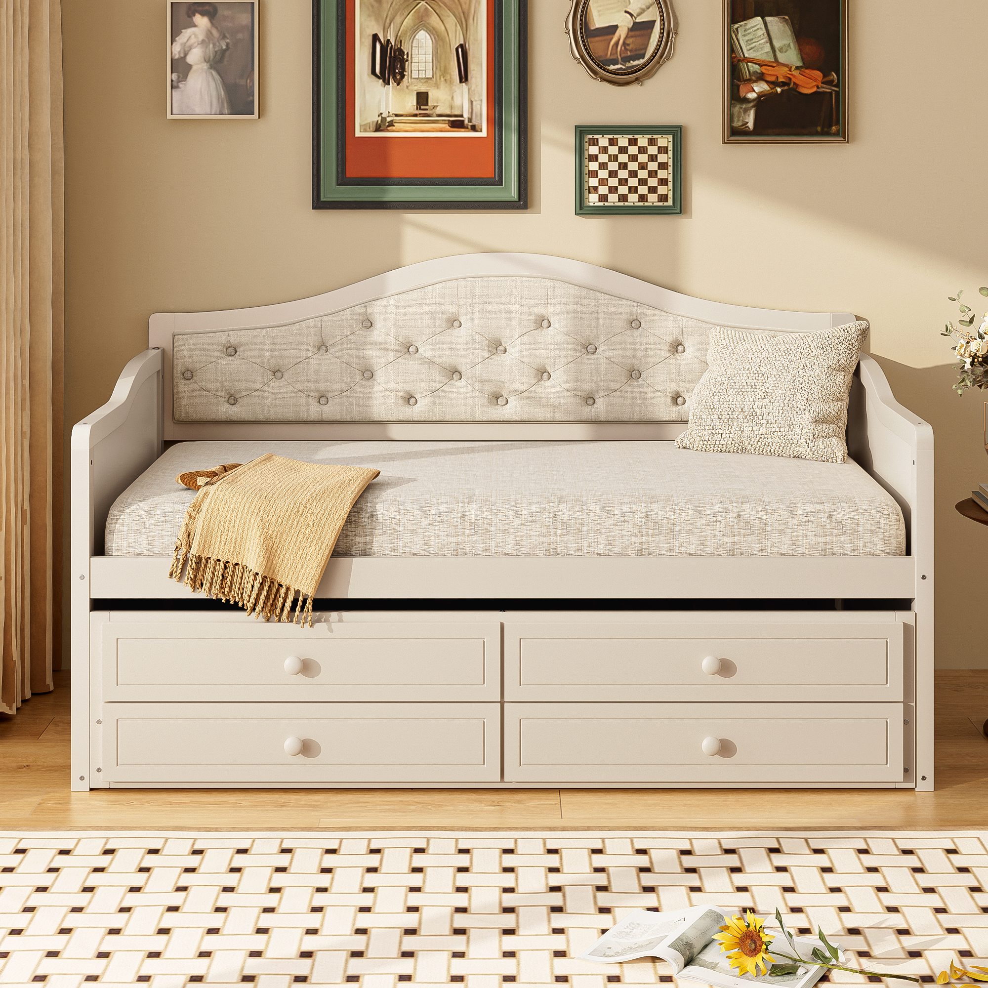 Twin Daybed With Trundle And Storage Drawers