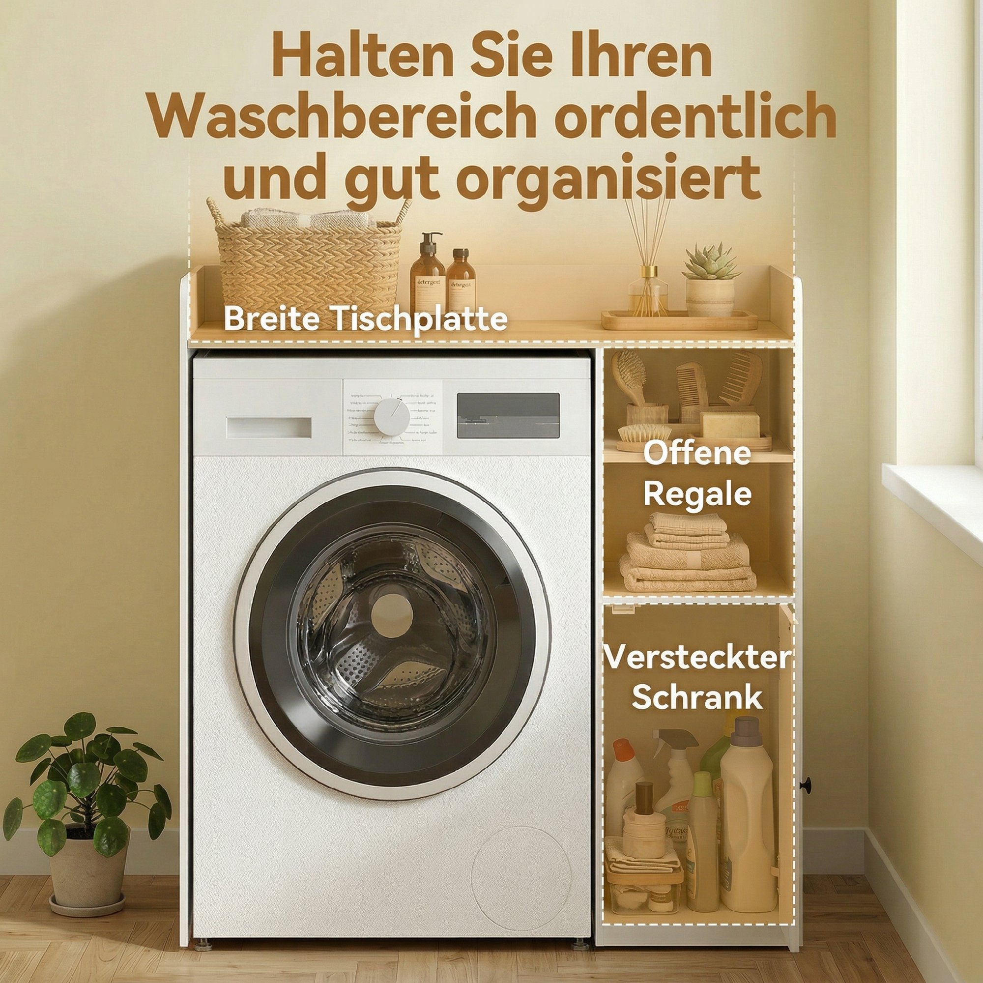 Schrank Über Der Waschmaschine Mit Soft-Close