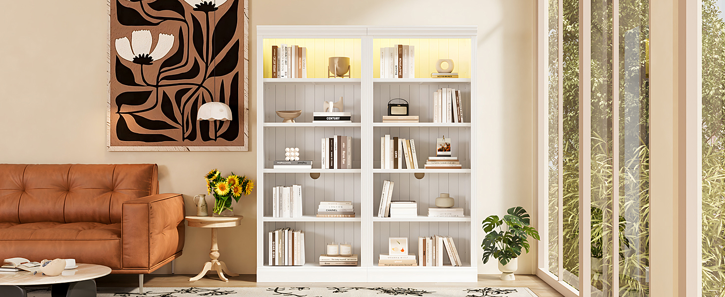 83 Inch Wood Bookcase Suite