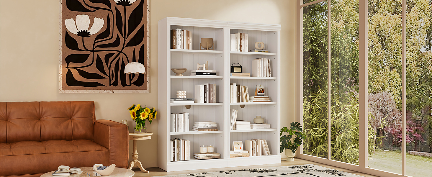 83 Inch Wood Bookcase Suite