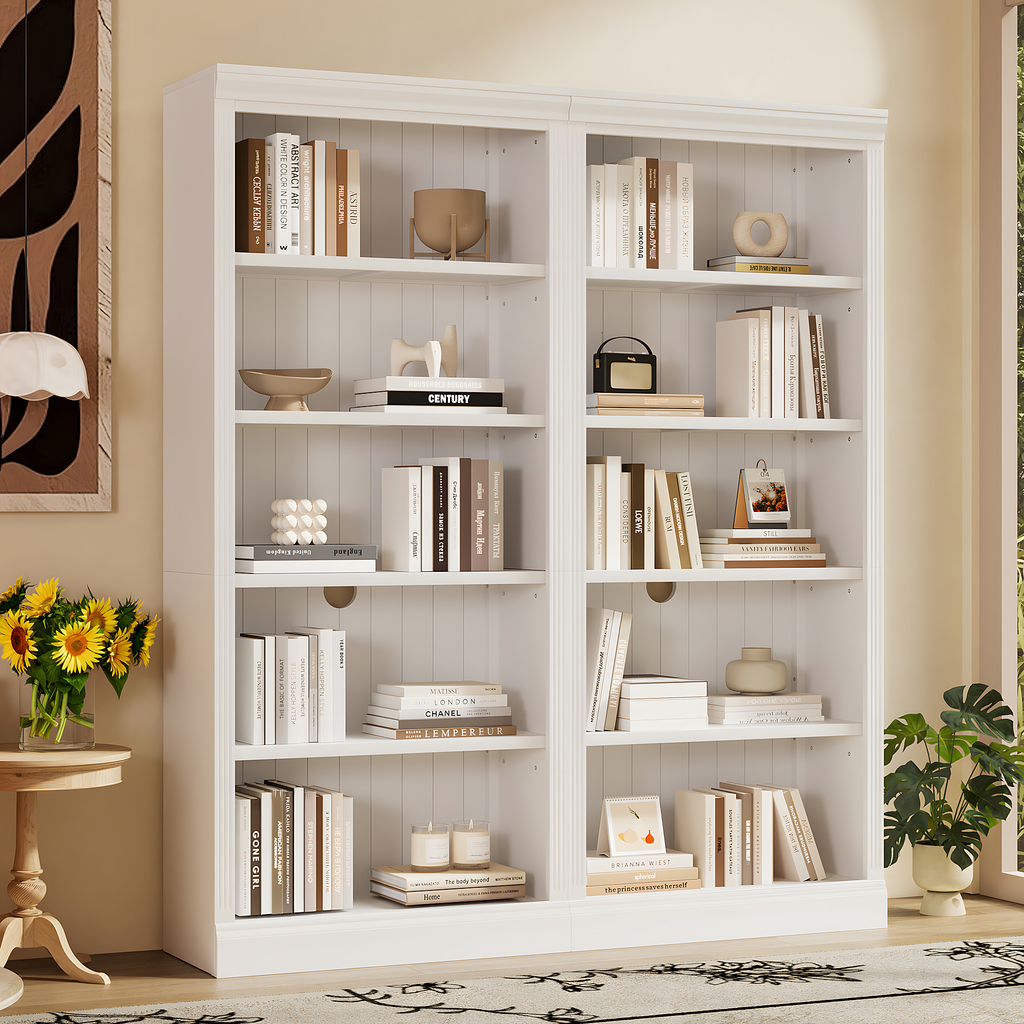 83 Inch Wood Bookcase Suite