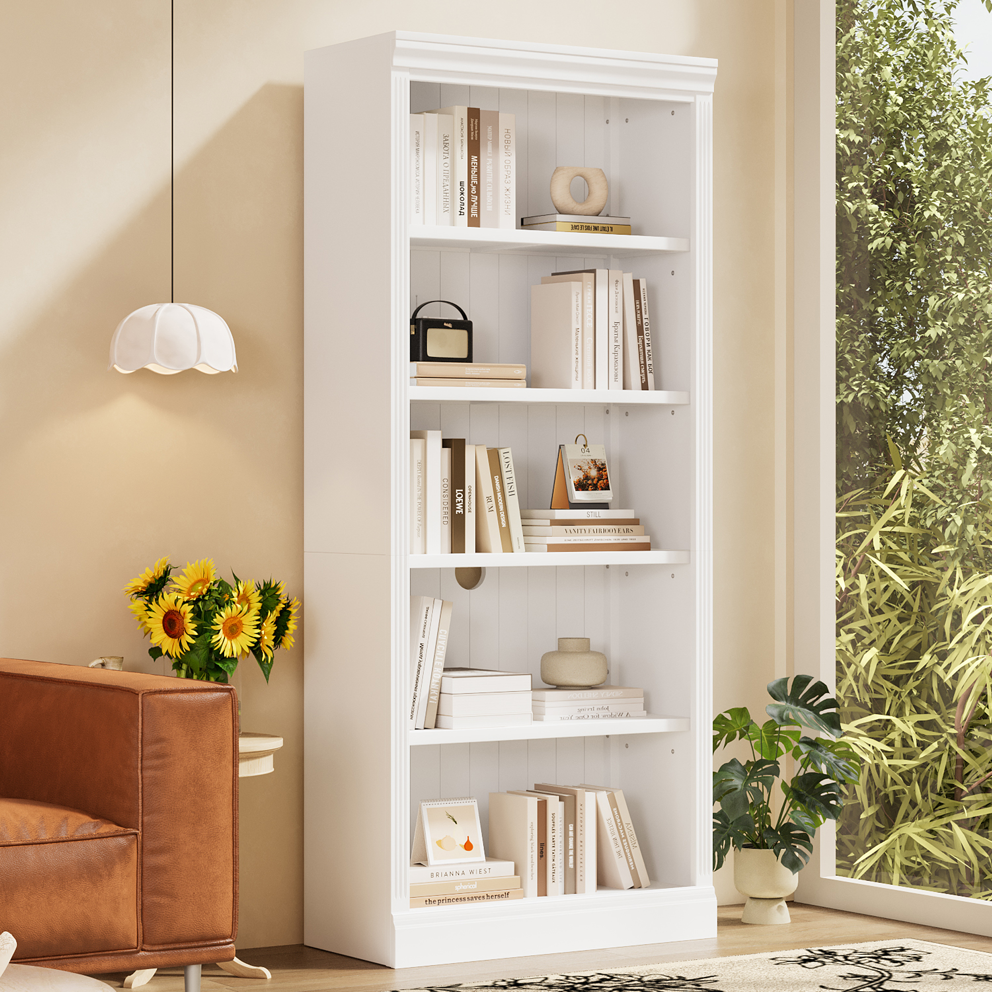 83 Inch Wood Bookcase Suite
