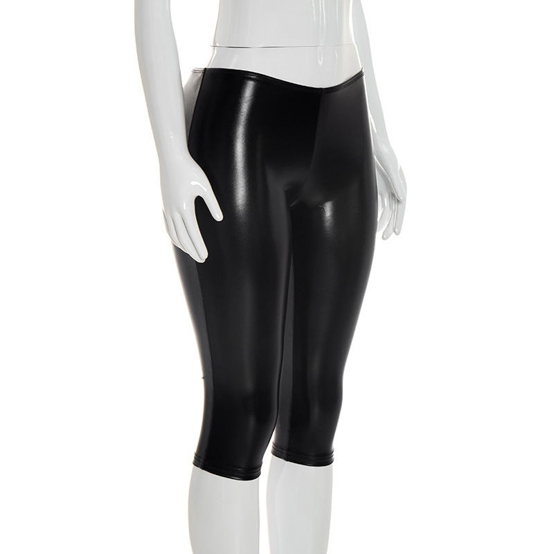 Womens Capri Pants Solid-color Patchwork