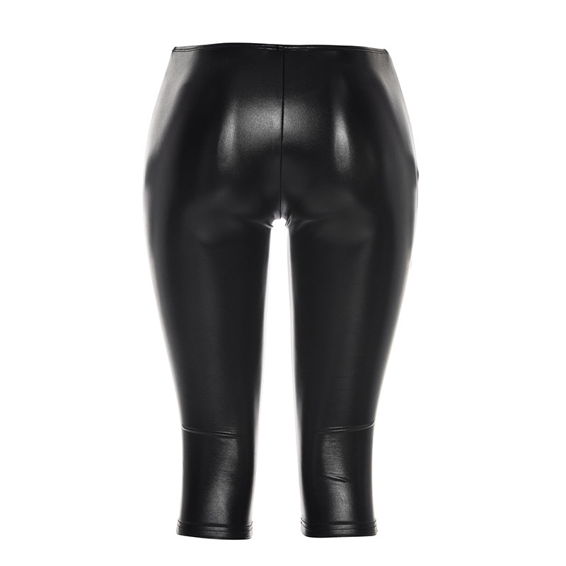 Womens Capri Pants Solid-color Patchwork