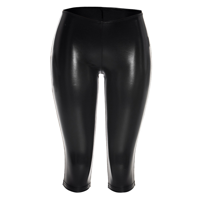 Womens Capri Pants Solid-color Patchwork