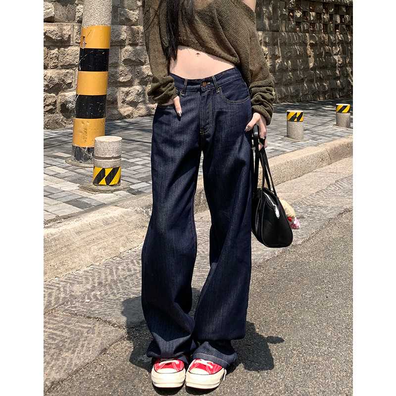 Womens American-style Casual Versatile Straight-leg Pants
