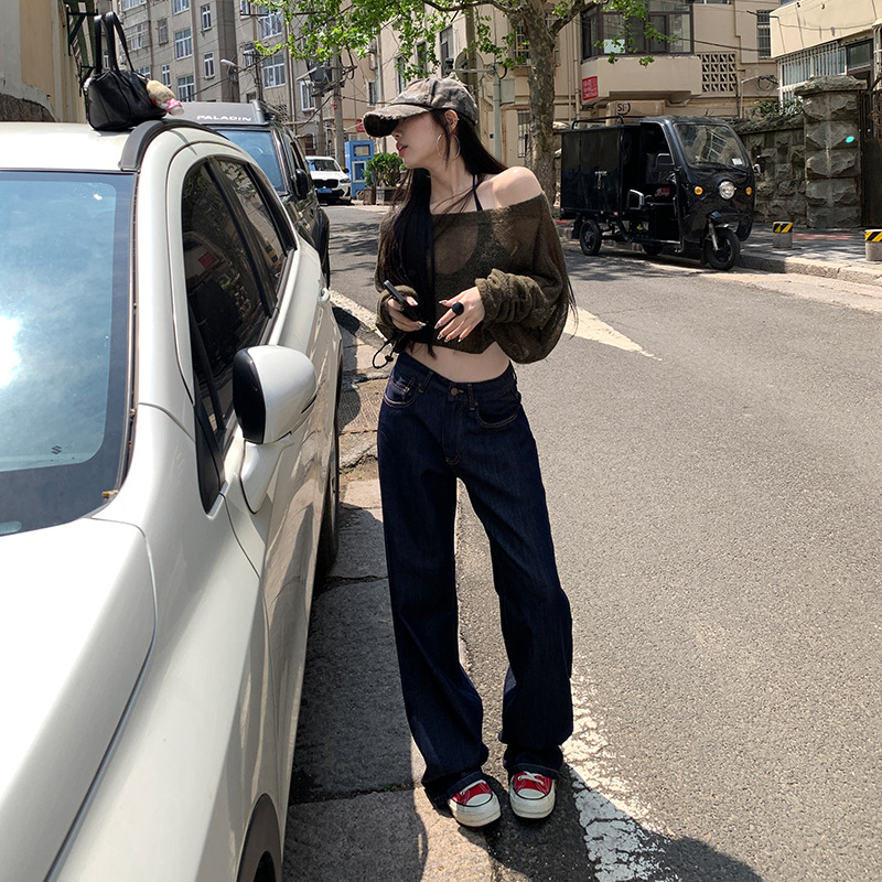 Womens American-style Casual Versatile Straight-leg Pants