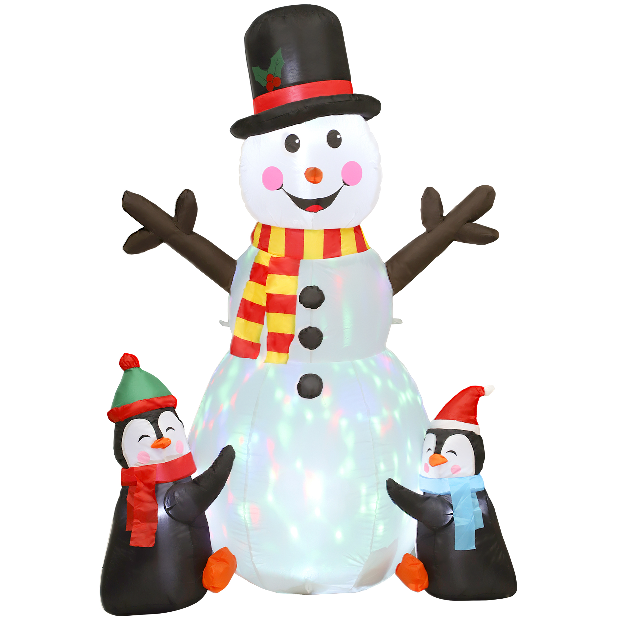 Christmas Inflatables Snowman Penguins LED