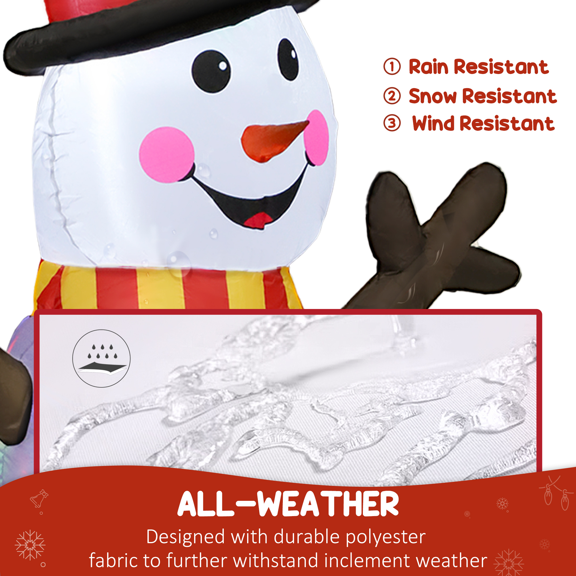 Christmas Inflatables Snowman Penguins LED