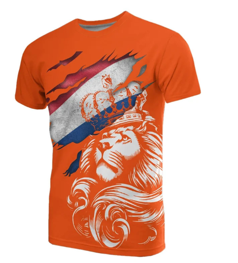 Polo Shirt Men's Striped Printed