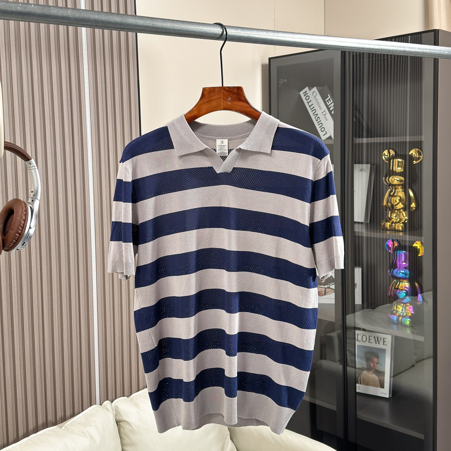 Polo Shirt Mens Short-Sleeve Knitted